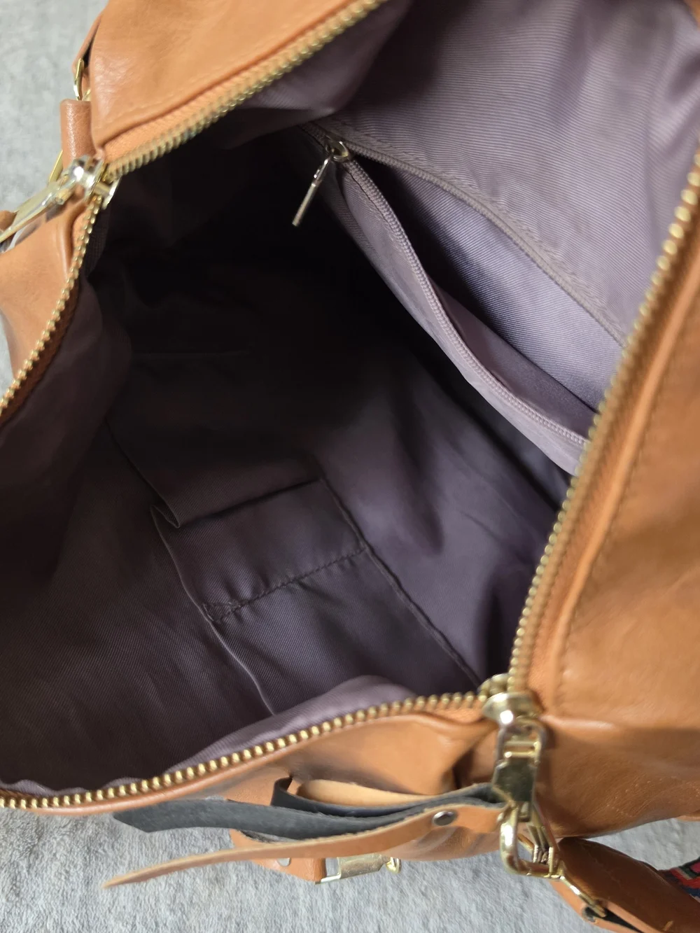 Modern & Chic Brielle Convertible Bag tan faux leather